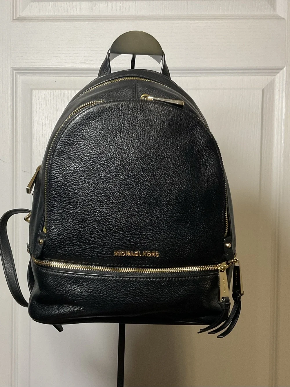 MICHAEL KORS Black Leather Backpack